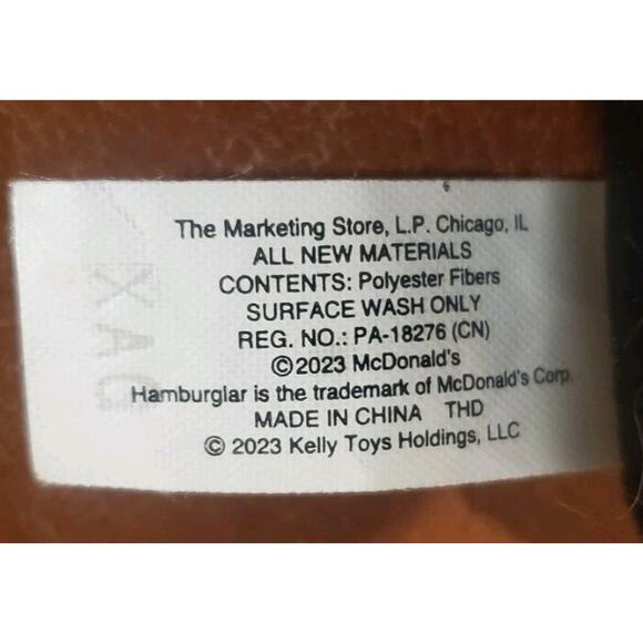 2023 McDonald's Squishmallows Hamburglar Happy Meal Kids Meal Stuffed Plush Toy - Picture 8 of 8